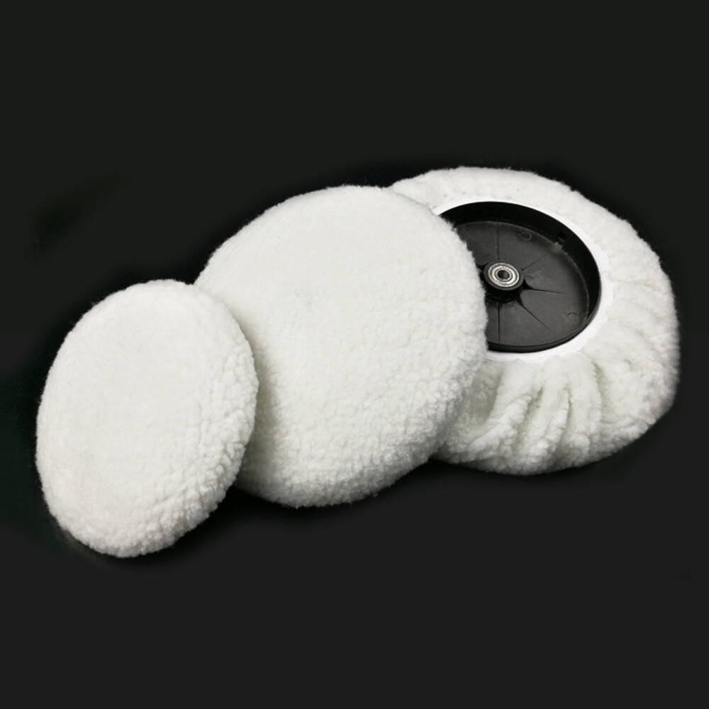 6PCS 5-6/7-8/9-10 inch Polishing Bonnet Buffer Pads Soft Wool For Car Polisher