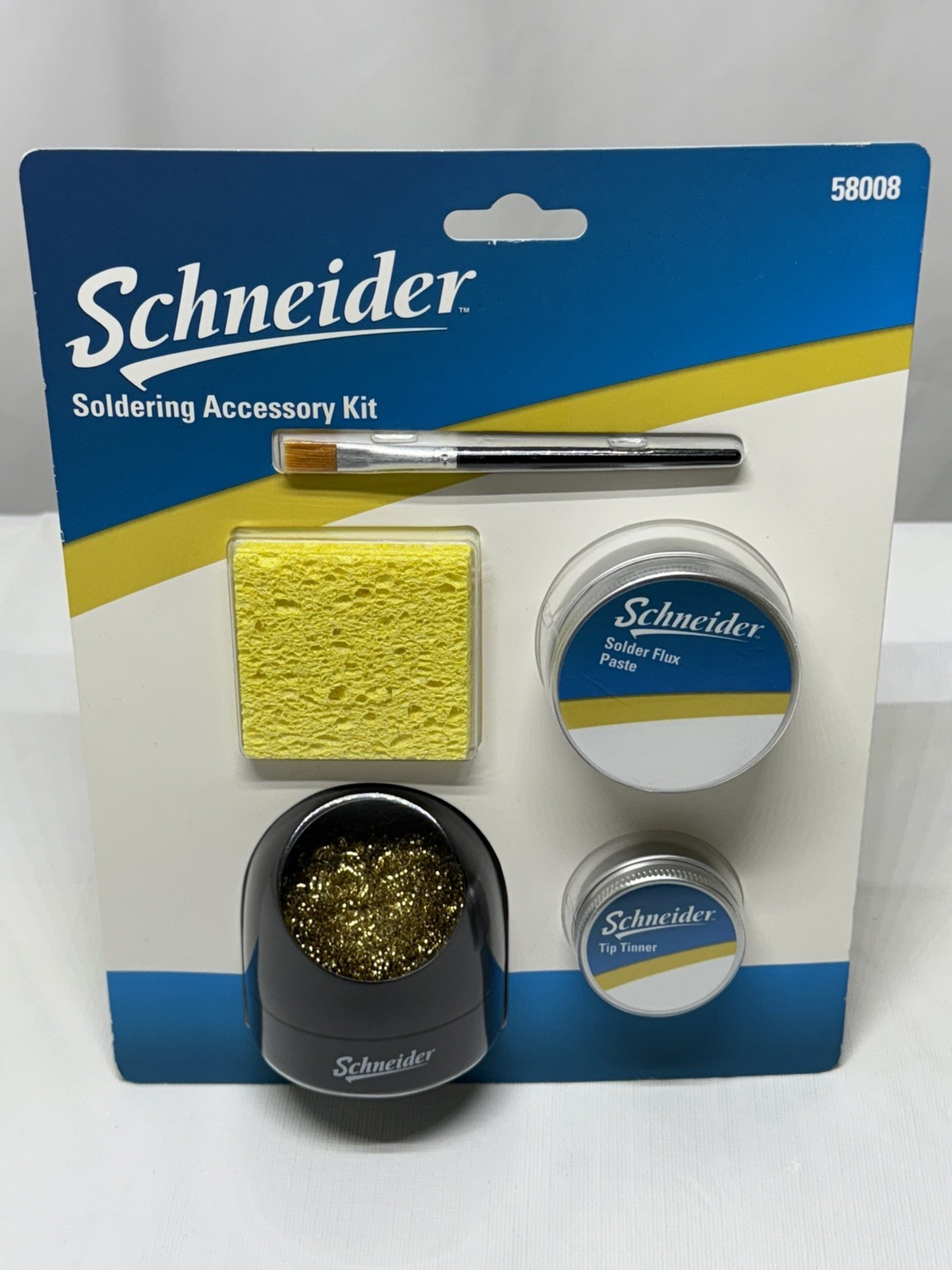 Schneider Soldering Accessory Kit: Paste/Tinner/Brush/Cleaner/Sponge/+ ~ #58008