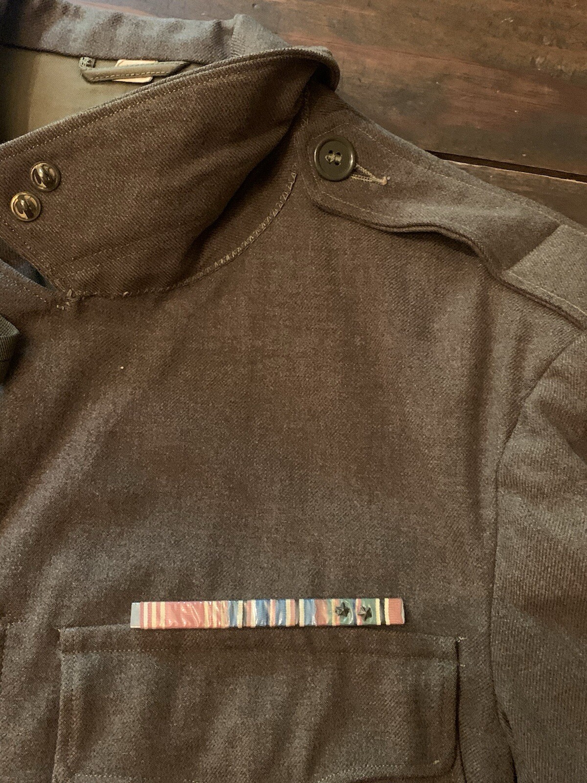 Vintage World War II Army Decorated Wool Jacket