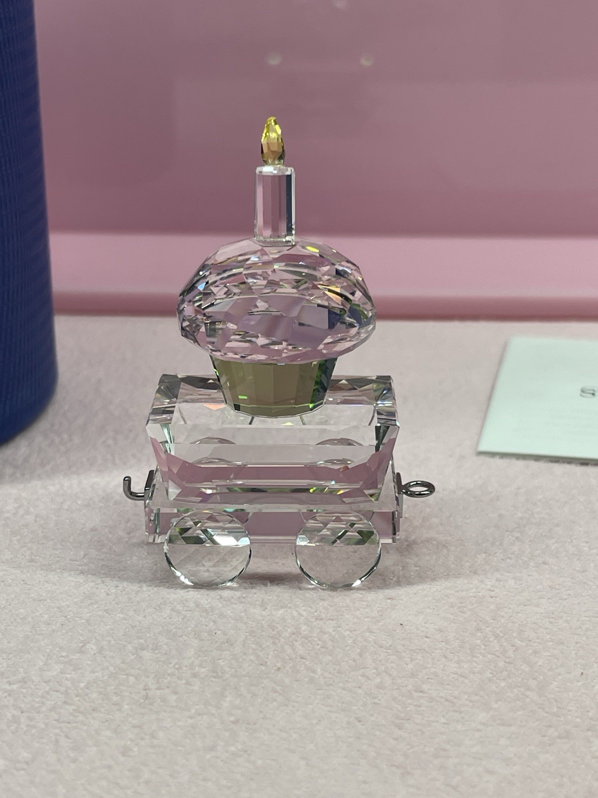 MIB Swarovski Crystal Figurine Cupcake Wagon Birthday First Steps Train 5377674