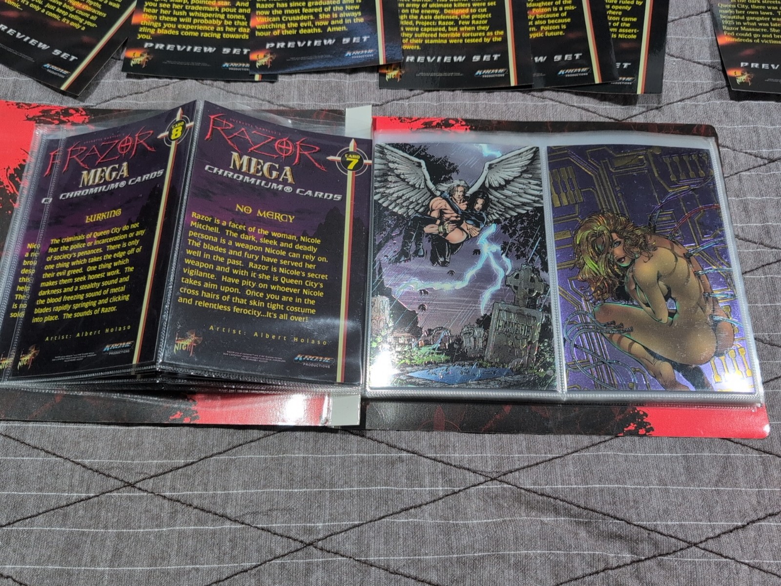 Everette Hartsoe's RAZOR Mega Chromium Card Complete Set w/binder/Chase/Preview