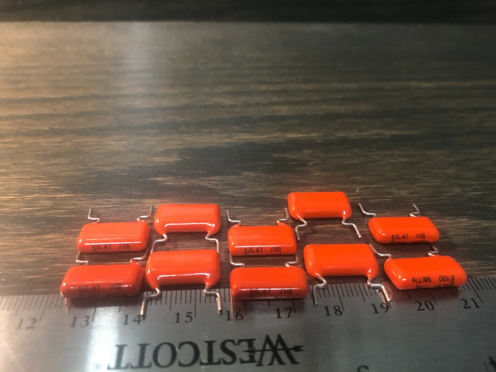 (Lot of 10) Philips MKT Film Capacitors .47uf 100v Hi-Q! 0.47uf 470nf 15mm pitch