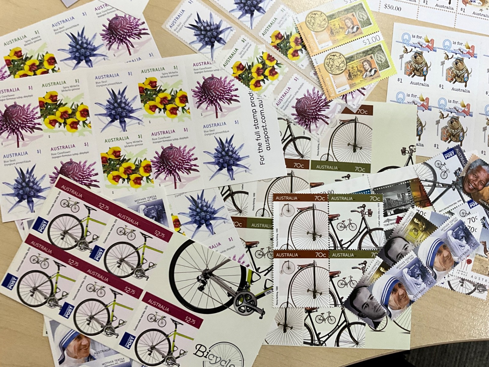 Australia stamps MNH modern Full Gum Face Value $1000+ xx132