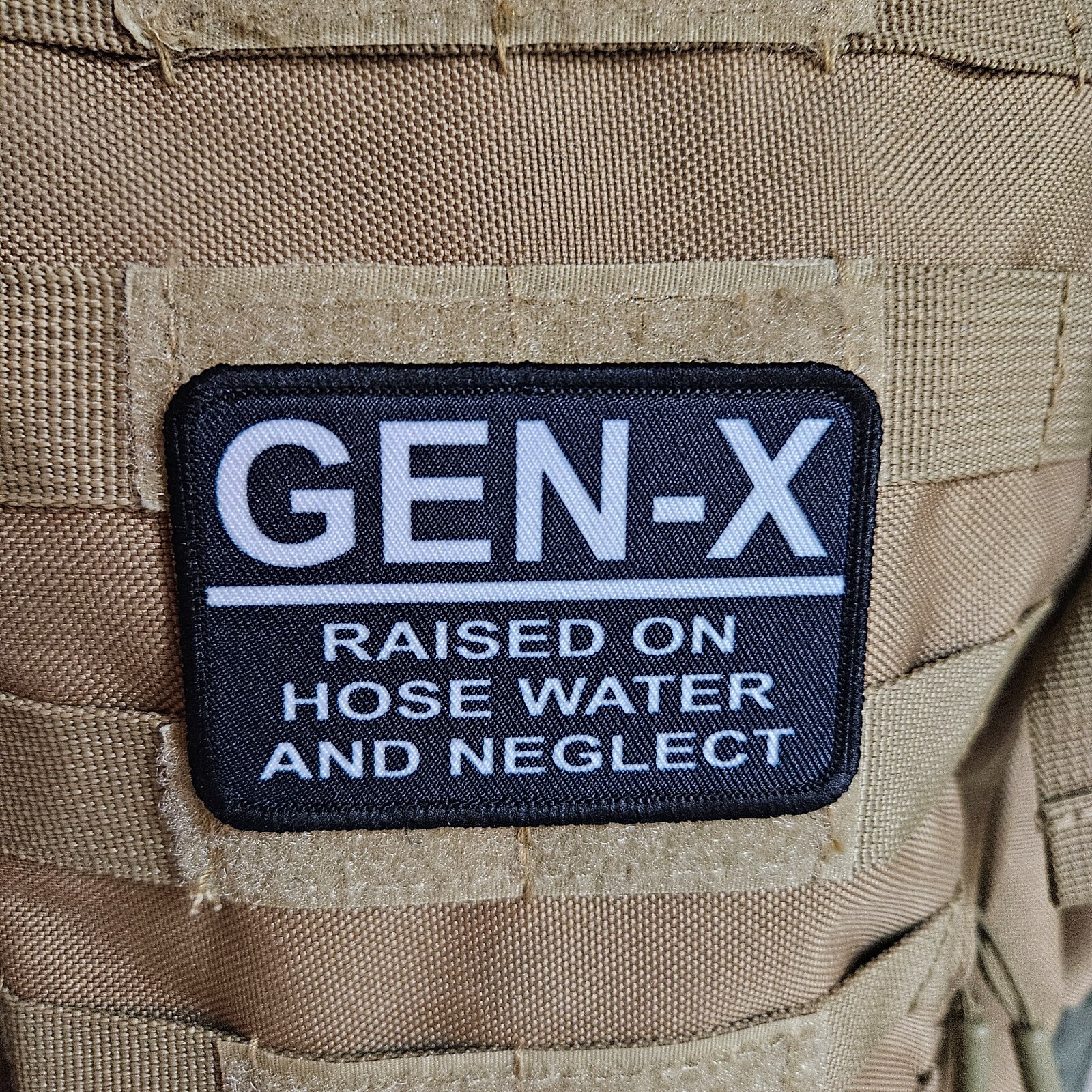 Gen x meme patch 2"x3" hook & loop backing morale patch