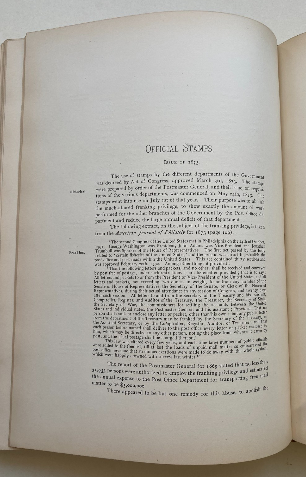 The POSTAGE STAMPS of the UNITED STATES by John N. Luff, 1st edition