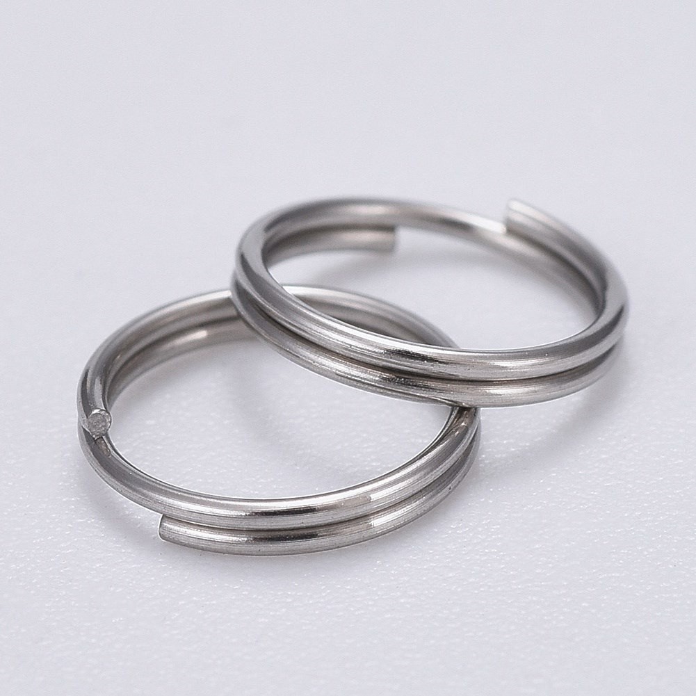 Approx 400 pcs · Stainless Steel 8mm Split Rings · 7.4mm inner diameter