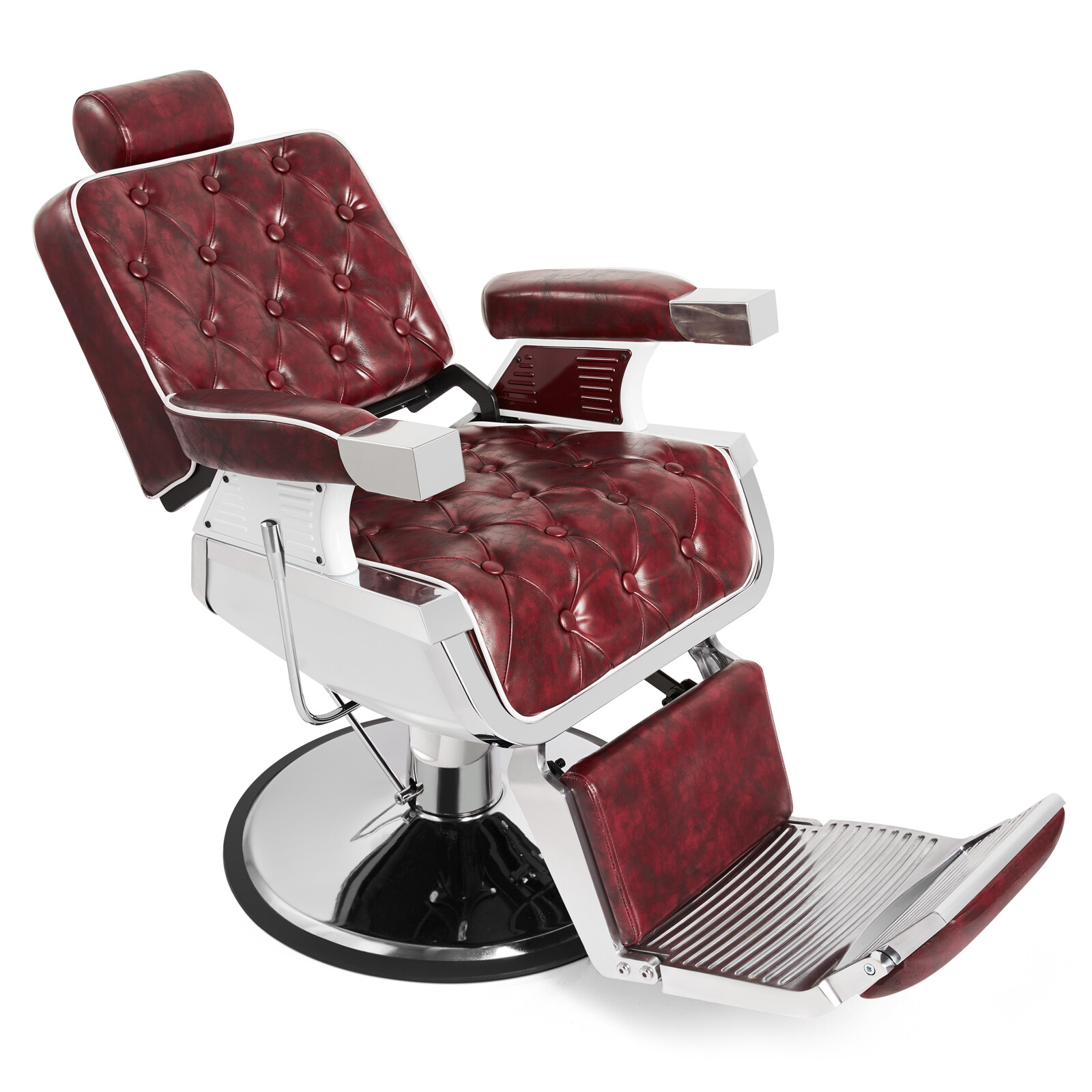 Red Vintage All Purpose Heavy Duty Hydraulic Recliner Barber Chair Salon Beauty