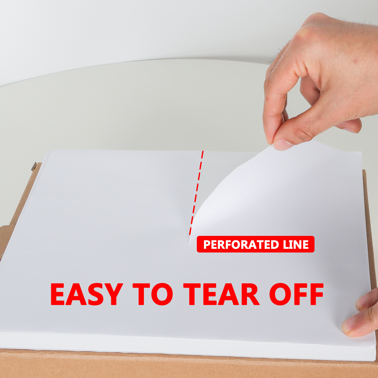 1100 Premium 8.5"X 5.5" Self Adhesive Shipping Labels Half Sheet for Laser