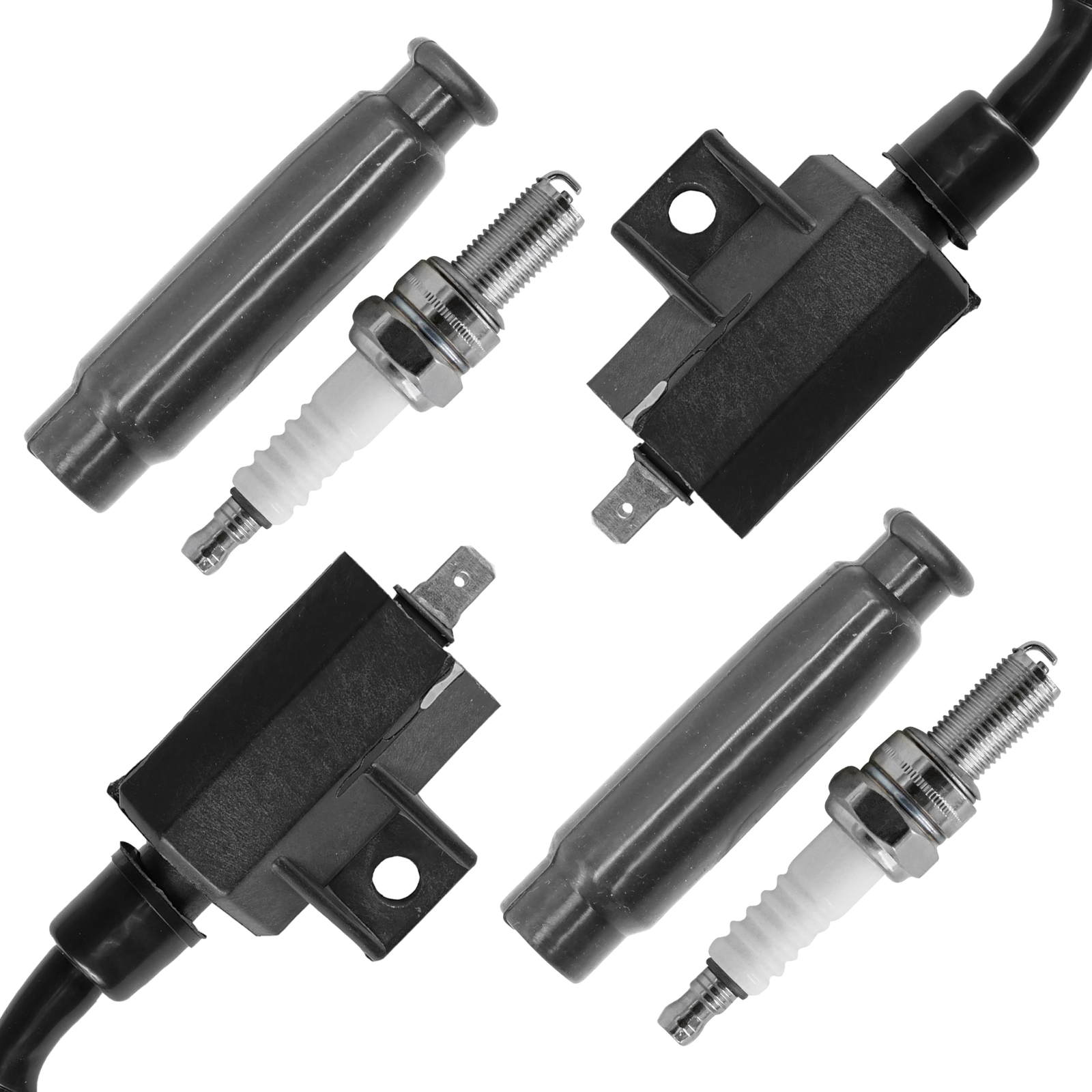 Ignition Coil w/Spark Plug & Cap for Kawasaki Prairie 650 KVF650 700 KVF700 4x4