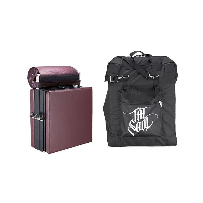 TATSoul X Mini Portable Tattoo Table in Oxblood