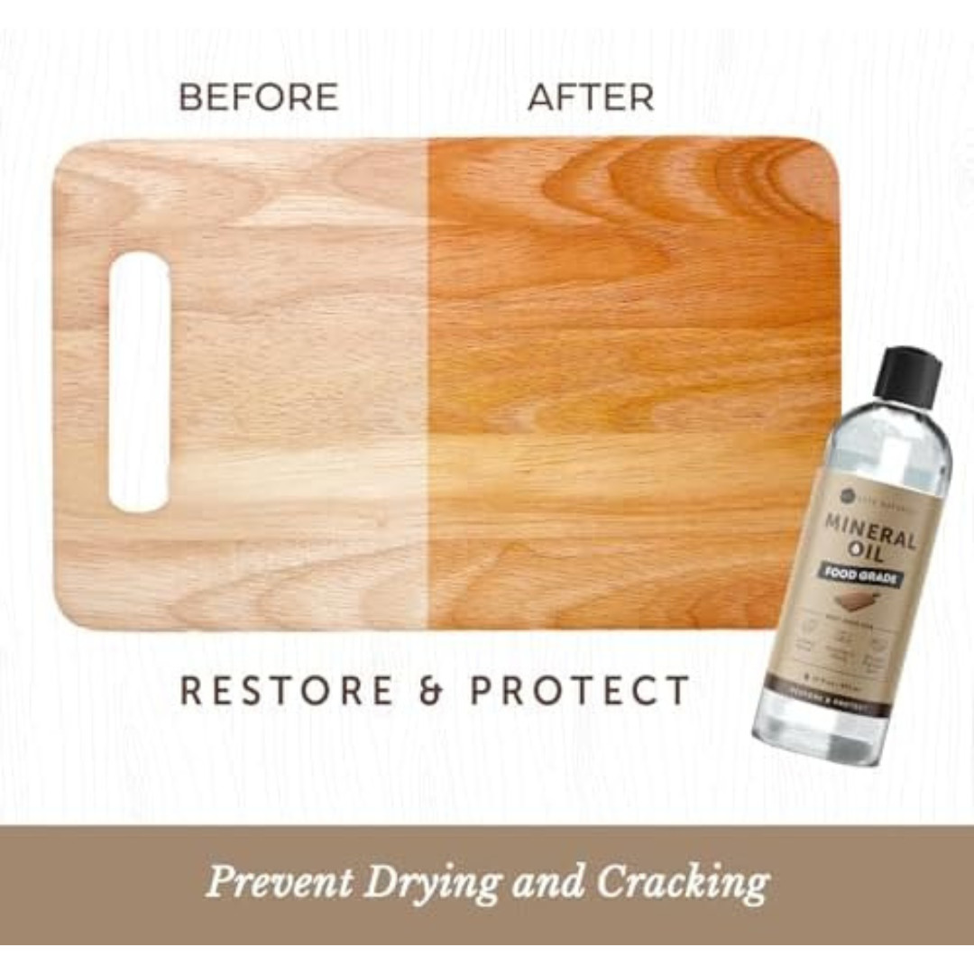 Mineral Oil for Wood Cutting Board, Butcher Block, and Knife. Food Grade Mineral