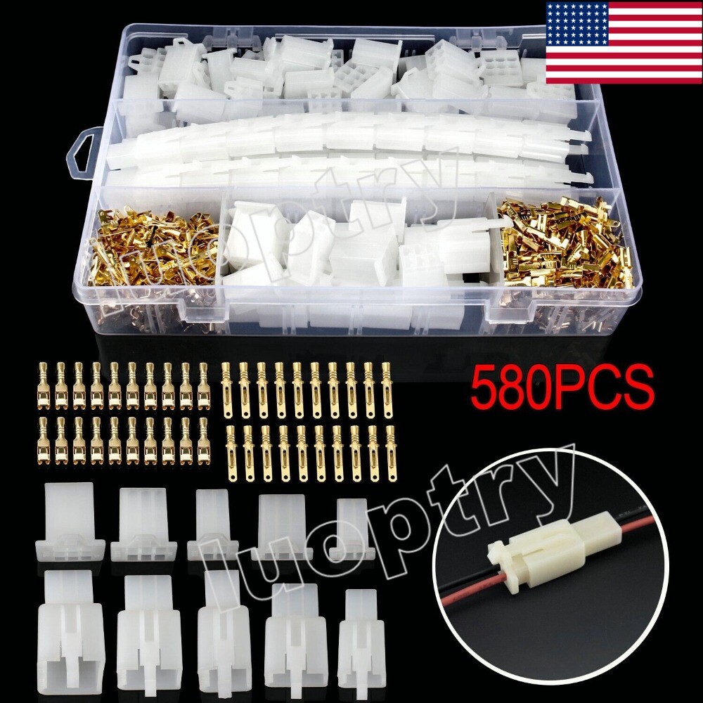 580x Automotive Wire Connector 2/3/4/6/9 Pin Male Female Cable Terminal Plug Kit