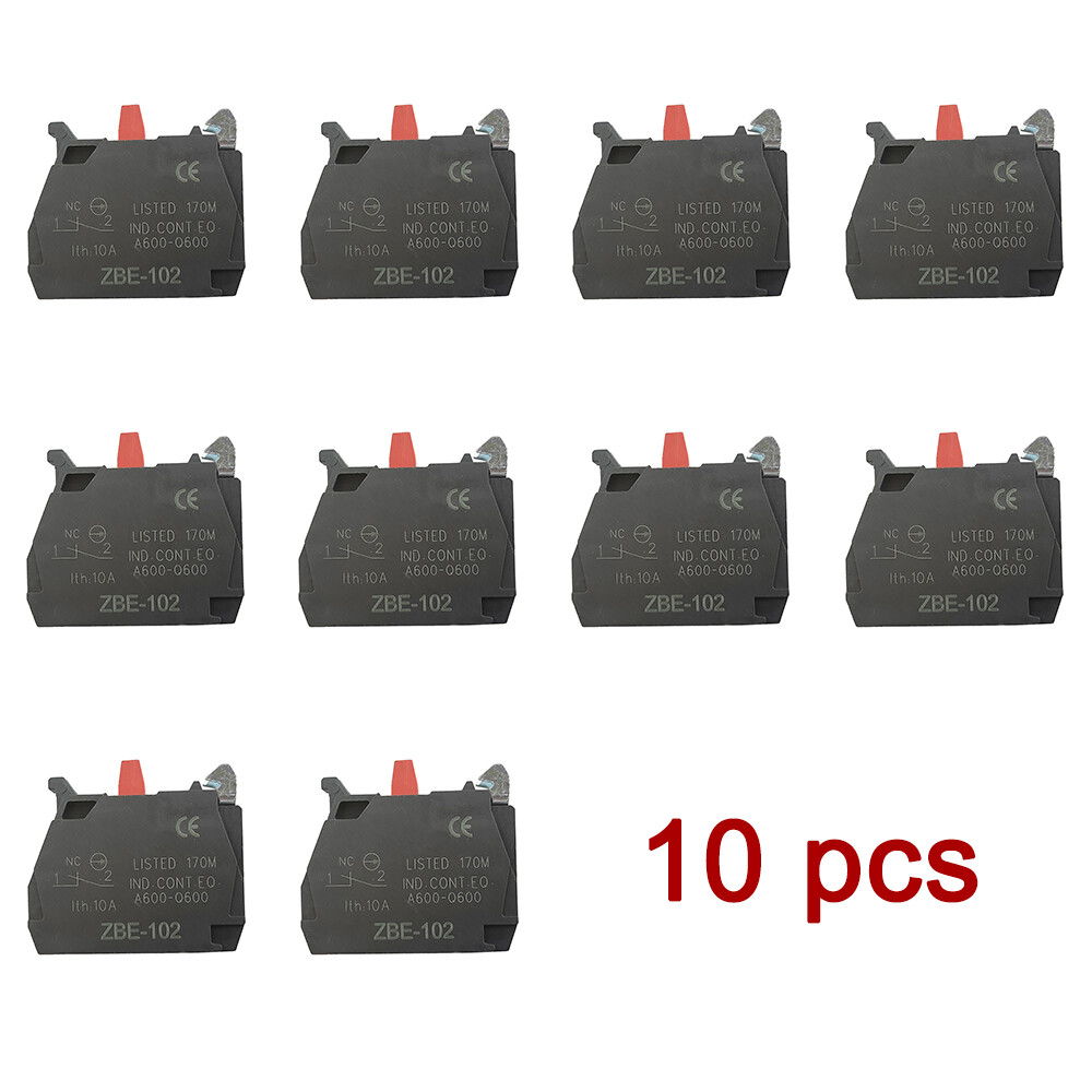 10PCS ZBE-102 Single contact block silver alloy screw clamp terminal 1NC ZBE102