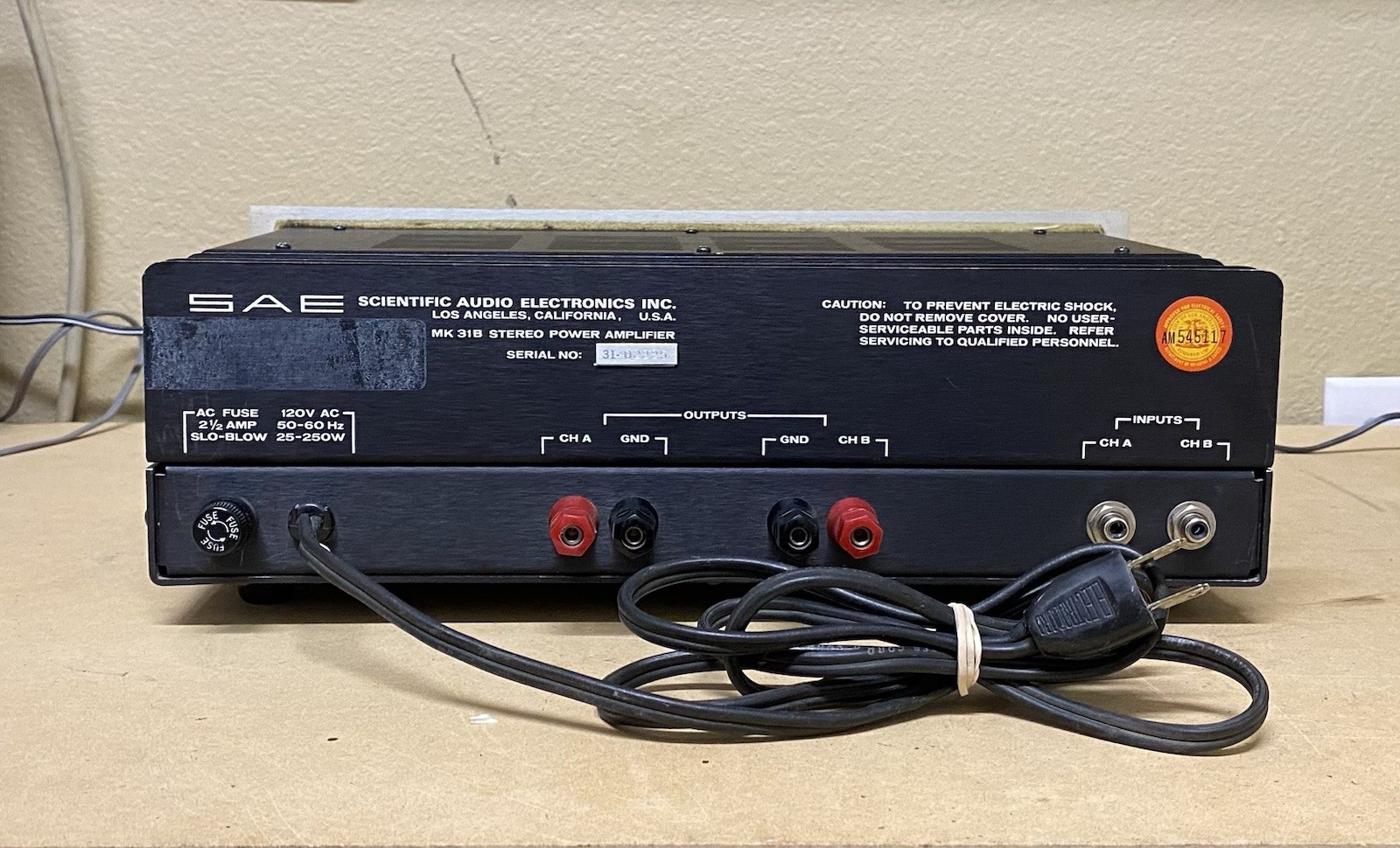 VINTAGE 1970s SAE Mark XXXIB Power amplifier