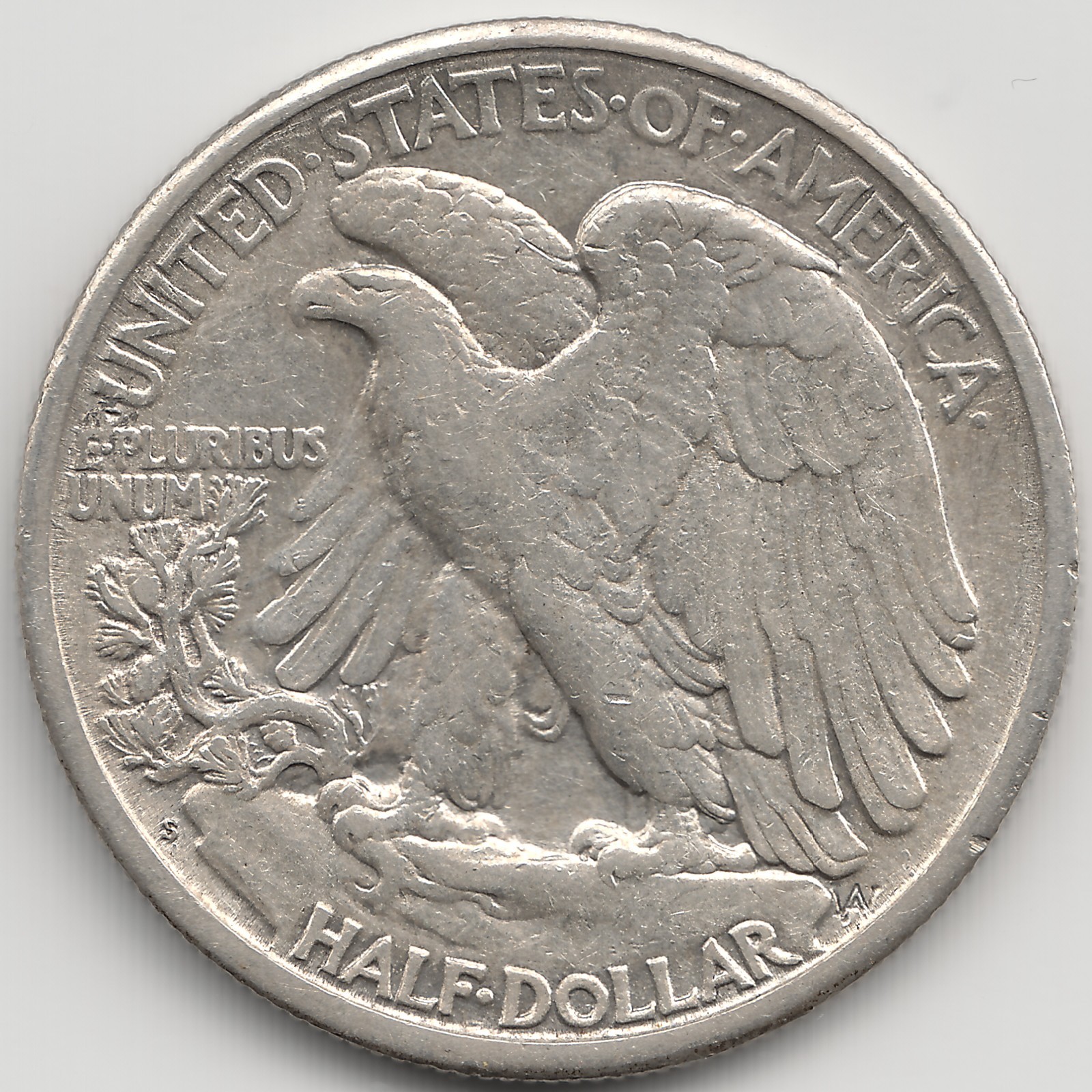 1918 S Walking Liberty Half Dollar, XF, scratched/scraped