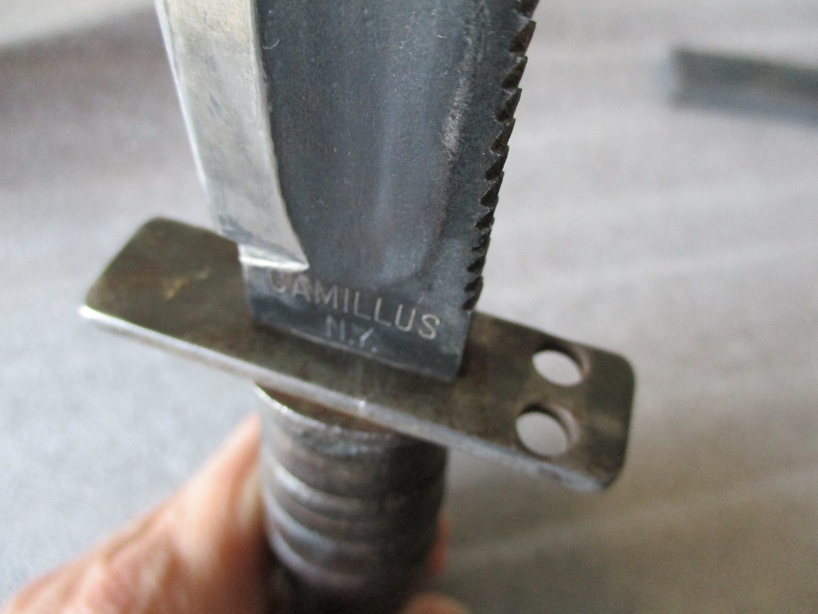 Camillus NY Vietnam Pilot Survival Knife with Sheath & Stone