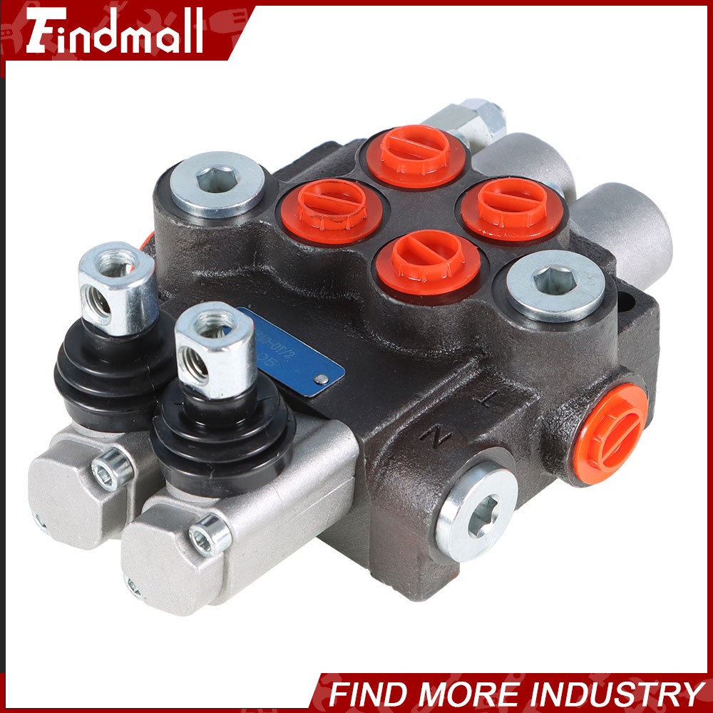 2 Spool 11 GPM Hydraulic Monoblock Double Acting Control Valve SAE Ports
