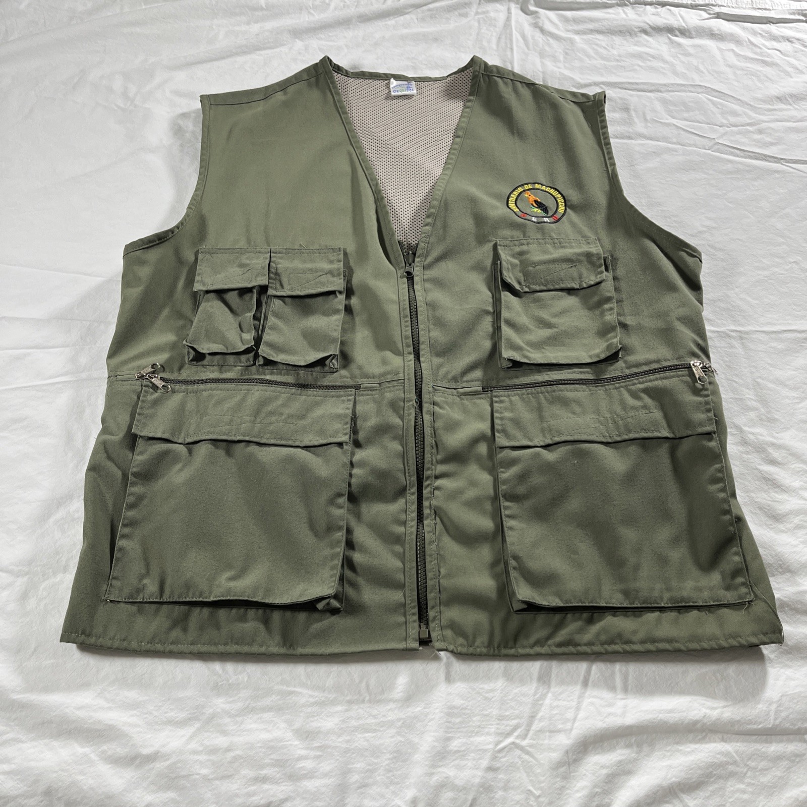 Orquidea Men's M Machu Picchu Ciudad De Piedra Peruvian Hiking Vest w/ Pockets