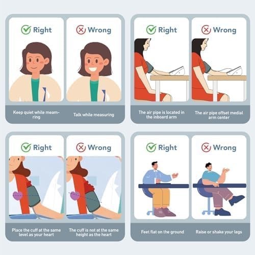 Arm Blood Pressure Monitor,BP Monitor Automatic Upper Arm Digital for Home Use