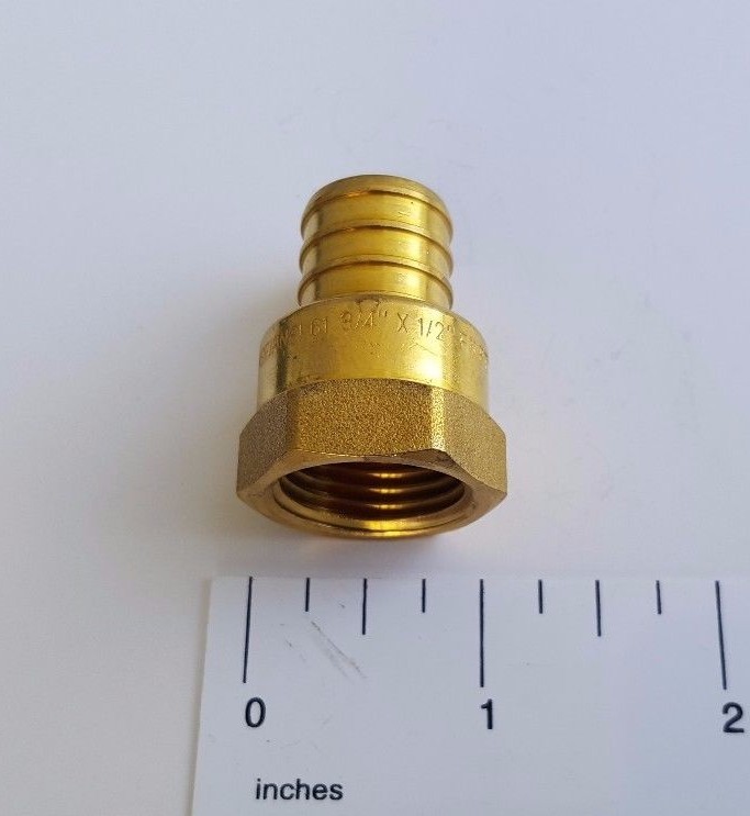 10) 3/4" PEX X 1/2" FEMALE NPT THREADED ADAPTER BRASS CRIMP FITTINGS LEAD FREE