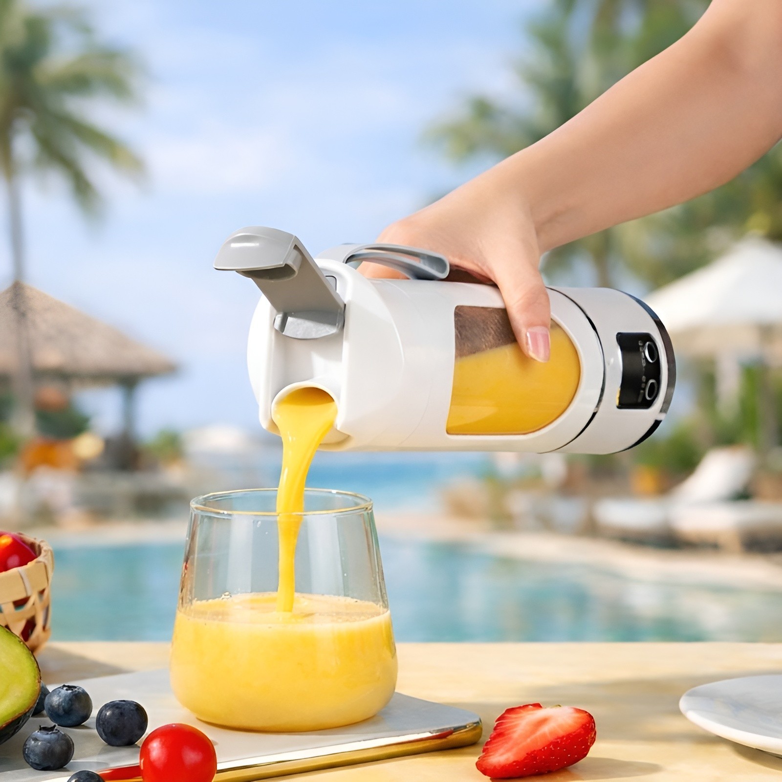 Portable Fruit Juicer Blender Rechargeable Smoothie & Shakes Maker Travel Cup