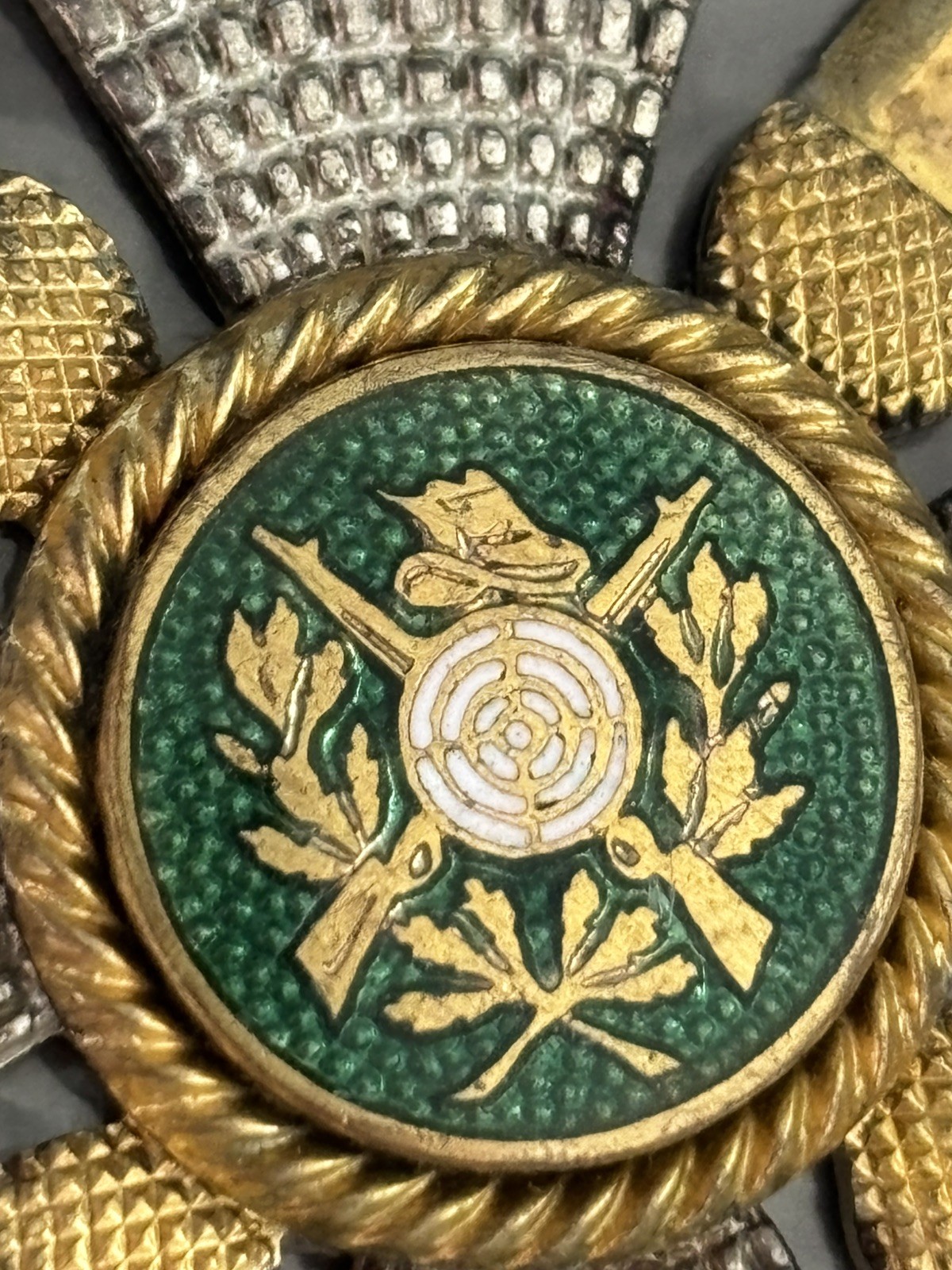 1930 Engraved GERMAN Hunting Club SHOOTING AWARD BADGE