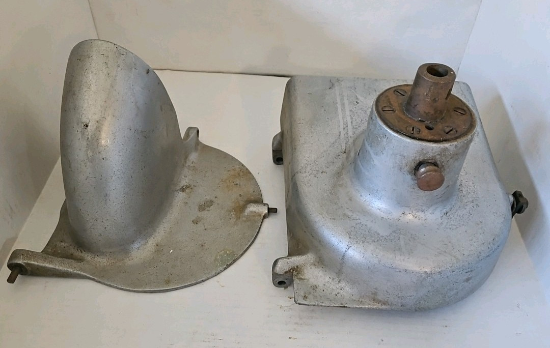 Vtg Pelican Head Mixer Attachment Shredder Grater Slicer Housing Hood