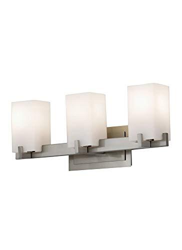 Feiss Riva VS18403-BS 3-Light Bath Vanity in Brushed Steel