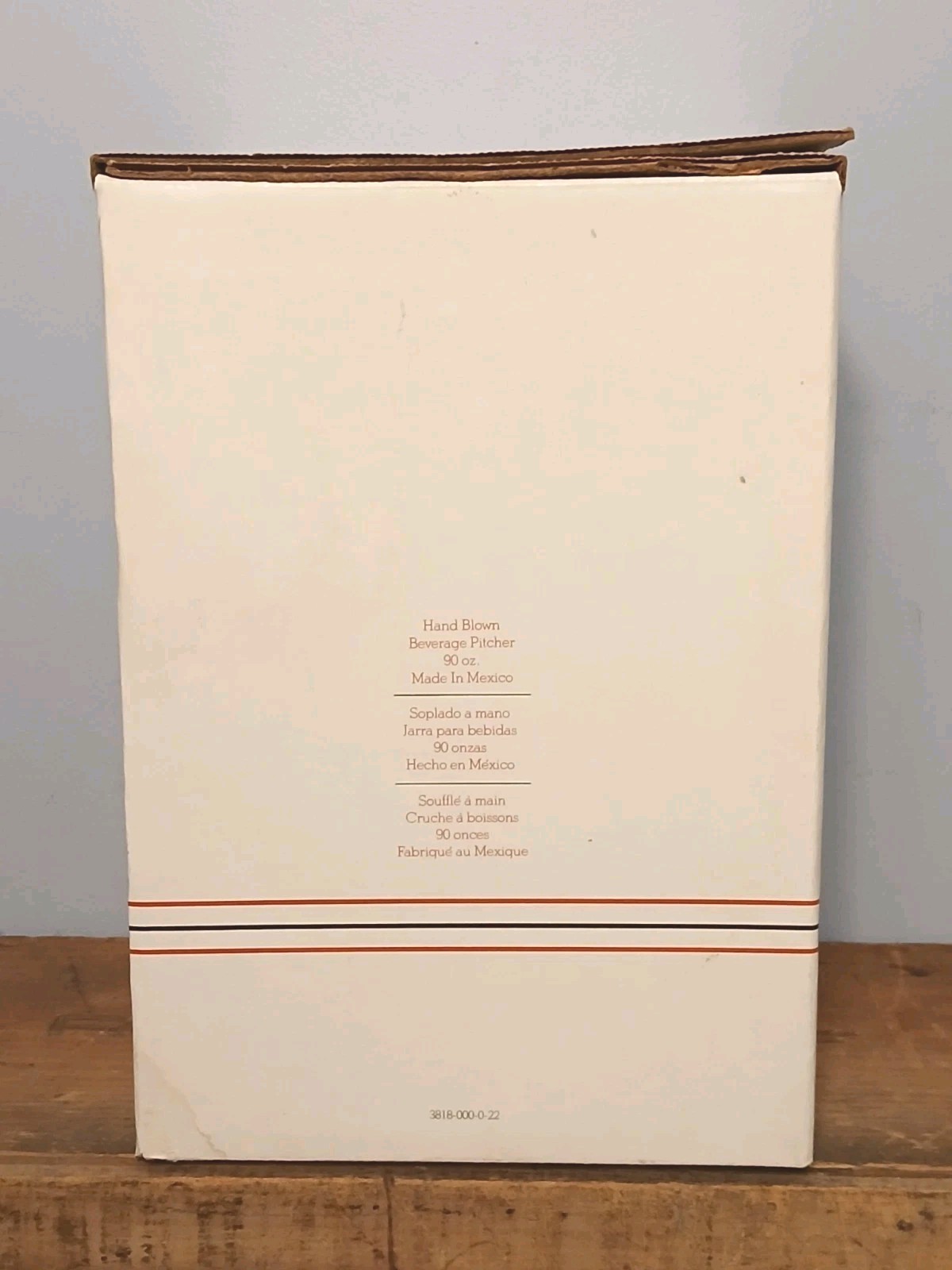 90 oz. Hand Blown Clear Glass Beverage Pitcher Clearly Glassware by Caisa - New