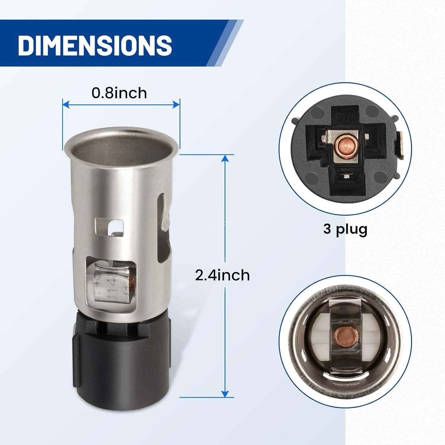 Power Outlet Base Cigarette Lighter Socket LH Side for 98-20 Ram 1500 2500 3500