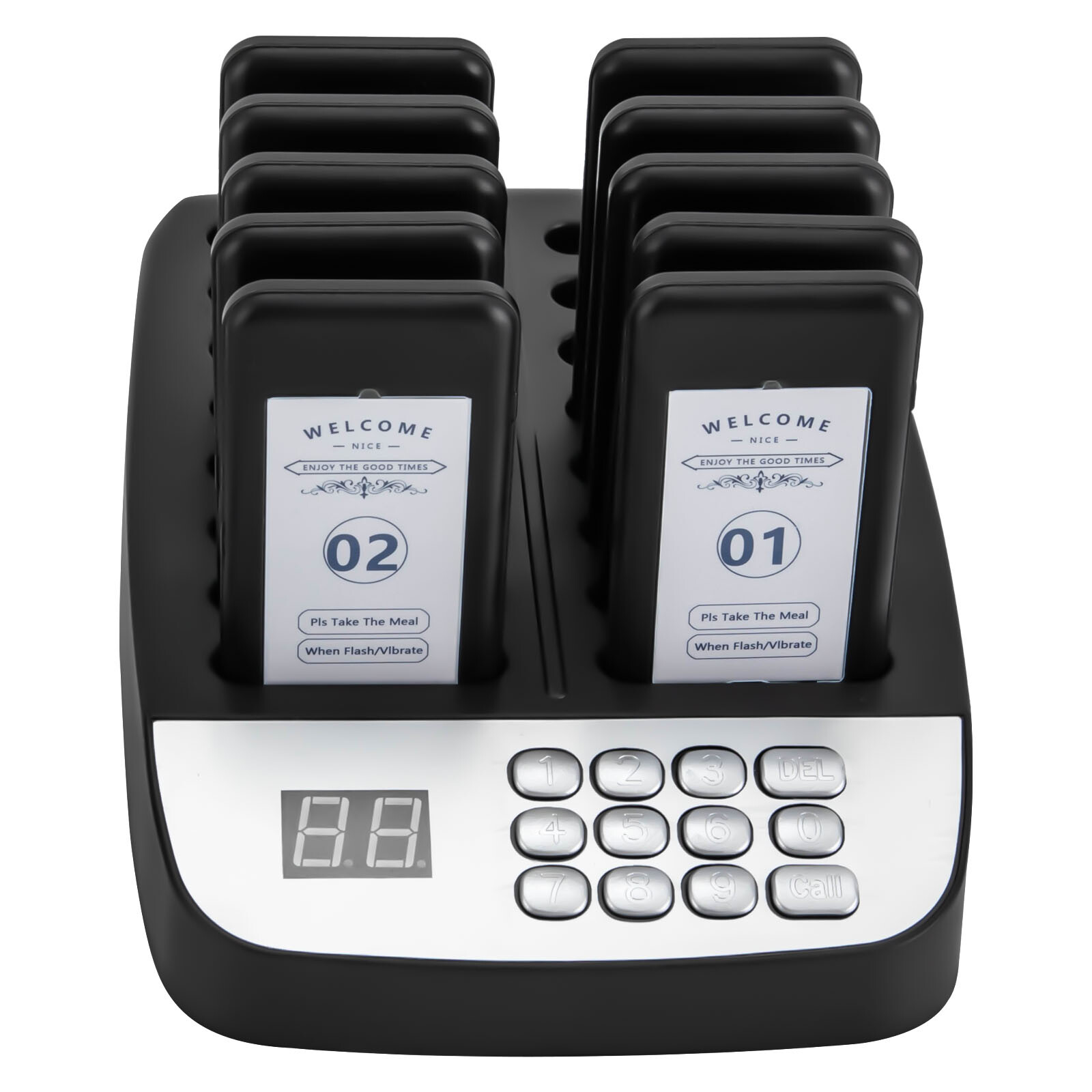 Restaurant Wireless Guest Paging System 10 Beepers Queuing Calling Pager Food