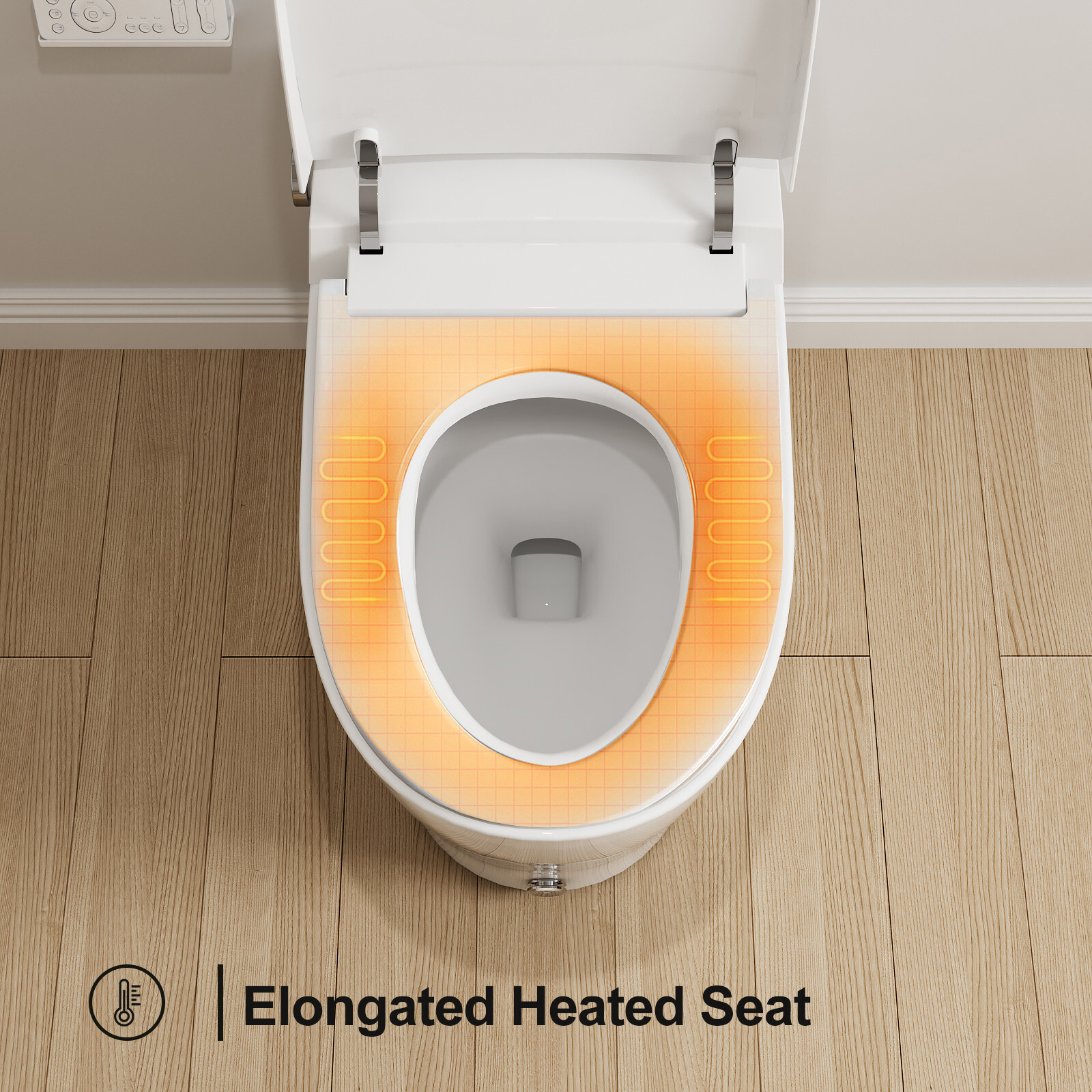 HOROW Modern Bidet Electric Smart Toilet W/ Seat, Radar Sensor, Auto Open Close