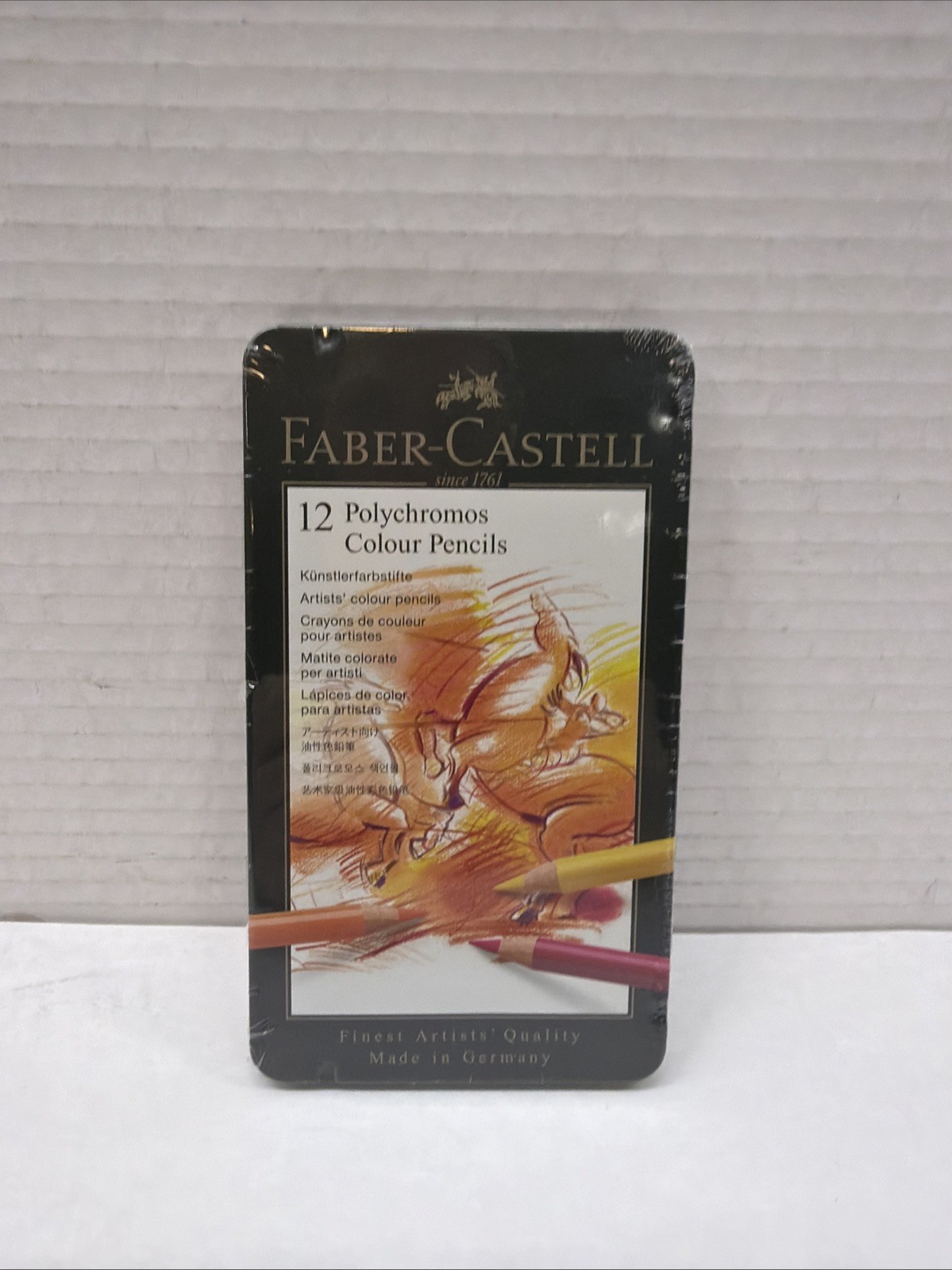 Faber-Castell Colour Pencils Polychromos Thick 3.8 mm Lead, Tin of 12 (110012)