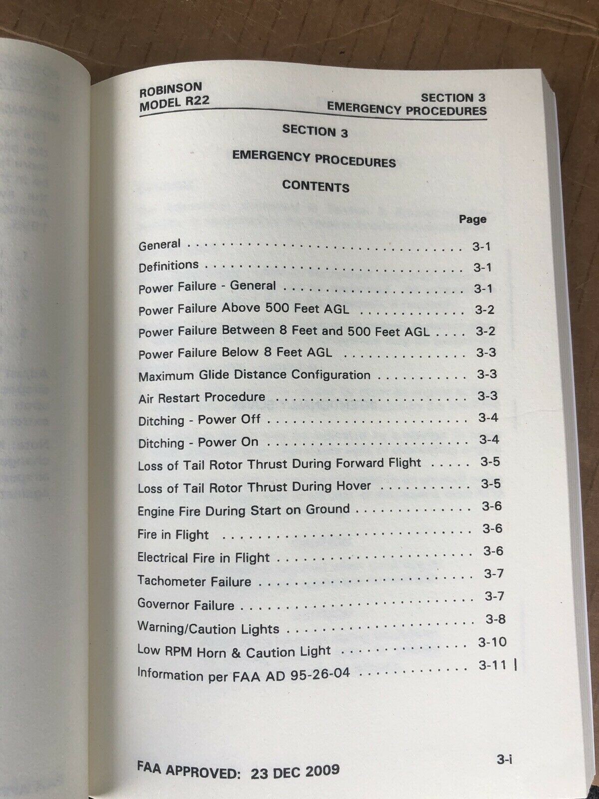 Robinson 22 Pilot Operating Handbook