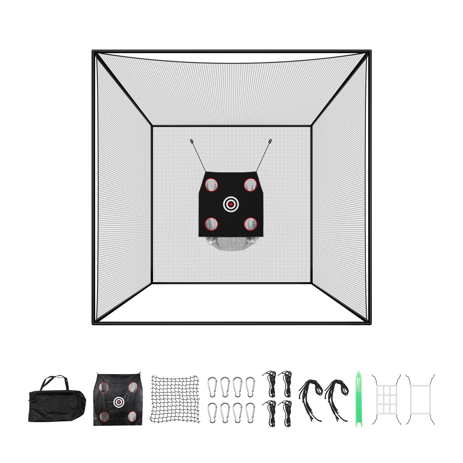 Uimoso 10 x 10 x 10FT Golf Practice Cage for Indoor and Outdoor Use