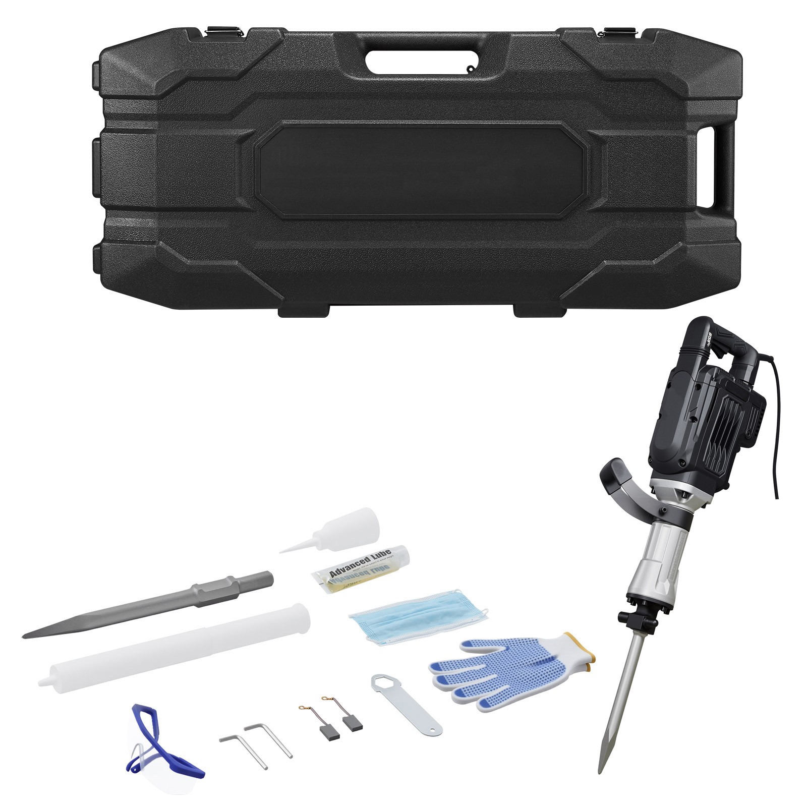 Uimoso Electric Demolition Jack Hammer Concrete Breaker 3000W 1700 BPM Chisel