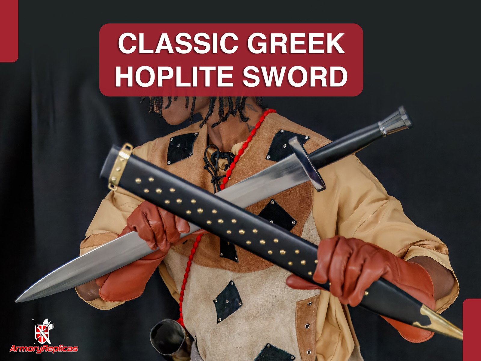 Hand Forged Greek Hoplite Warrior Sword, EN45 Steel – Sharp & Battle Ready