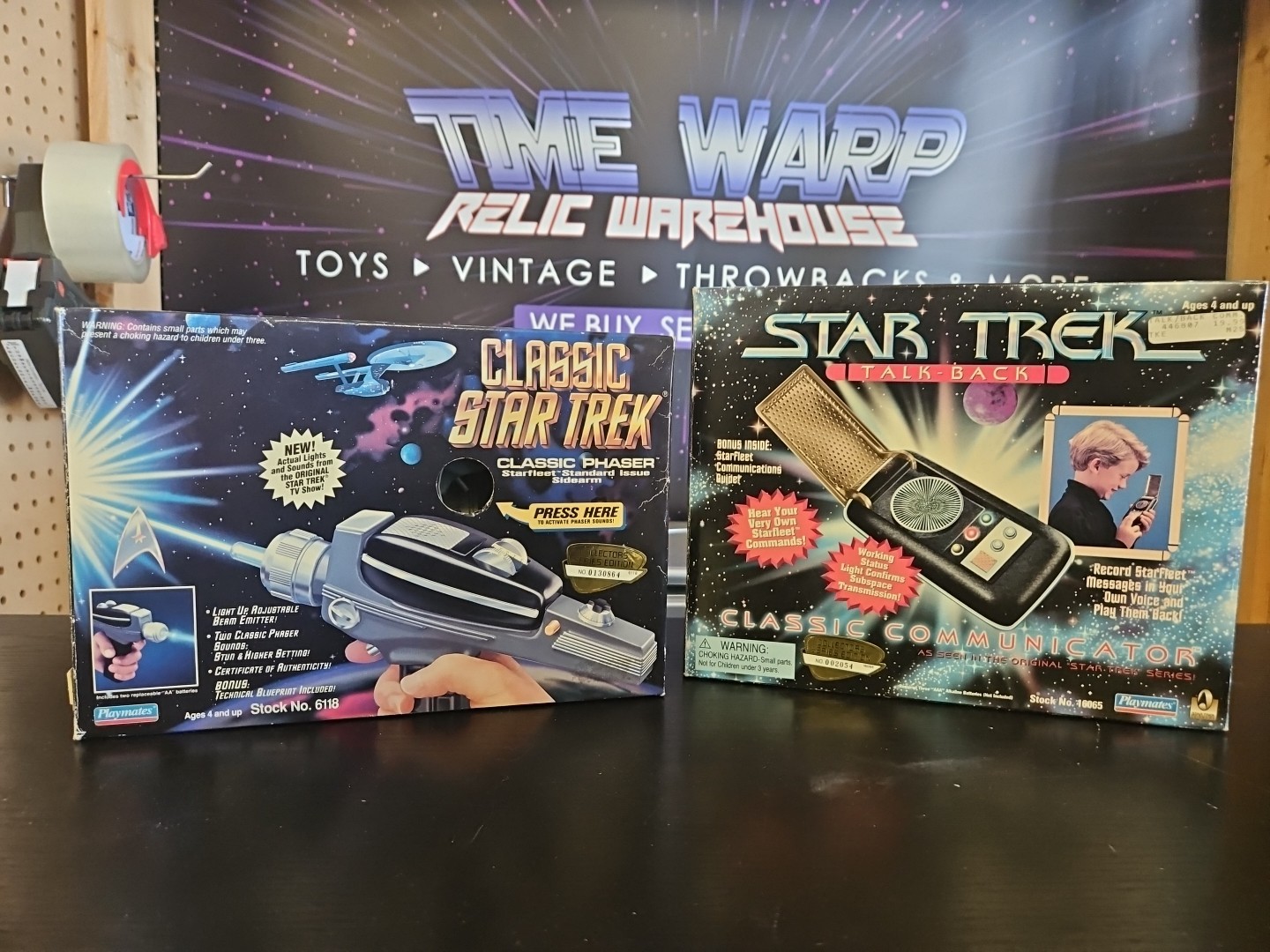 Star Trek Classic Phaser 1994 Playmates Lights Sounds Boxed & Talk Back