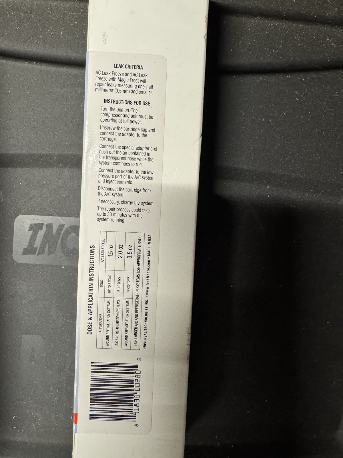 AC Leak Freeze A/C Leak Sealer Syringe 1.5oz HVAC refill (See Description)