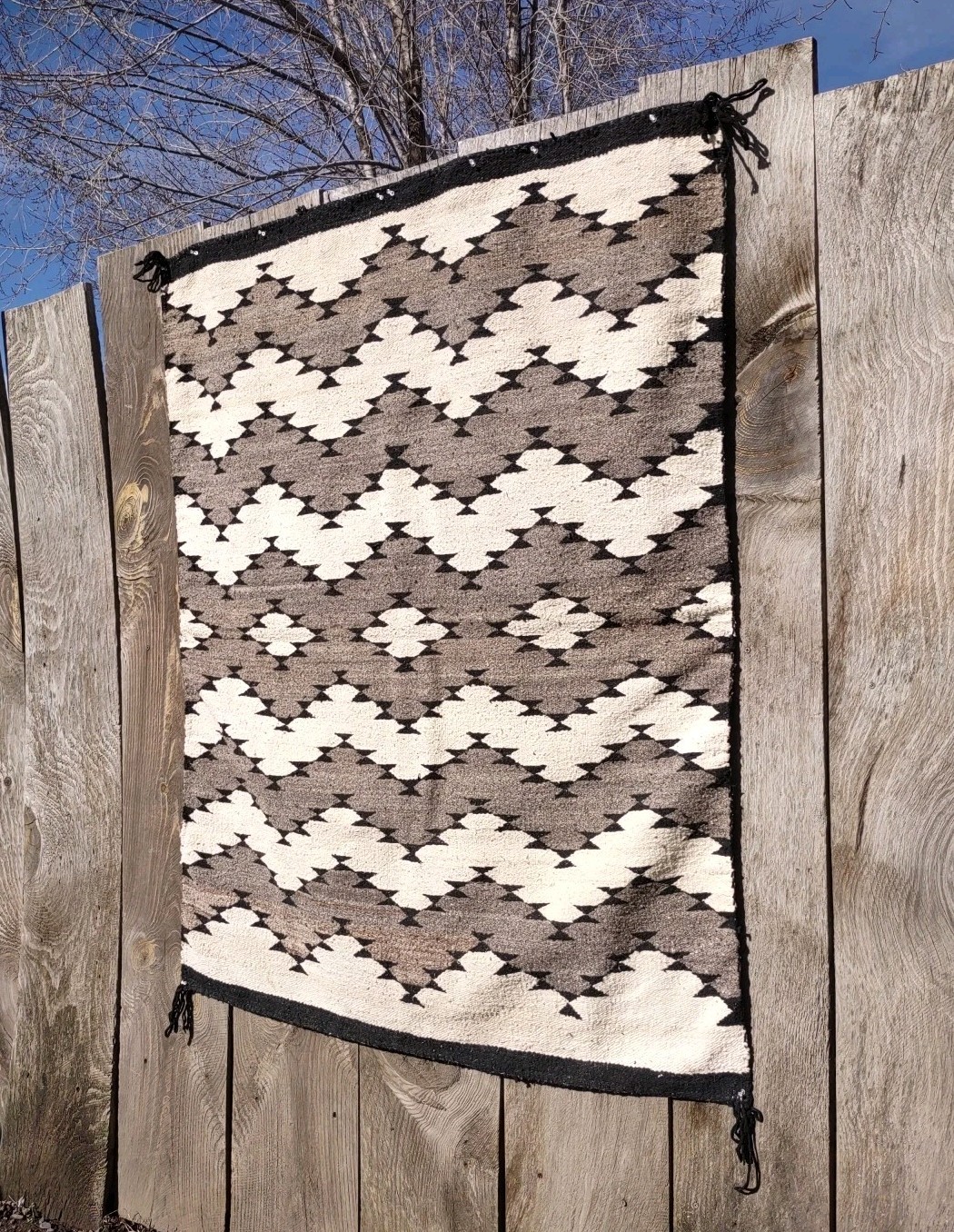 Navajo Rug Antique Native American Indian Blanket JB Moore 1920 58 x 45
