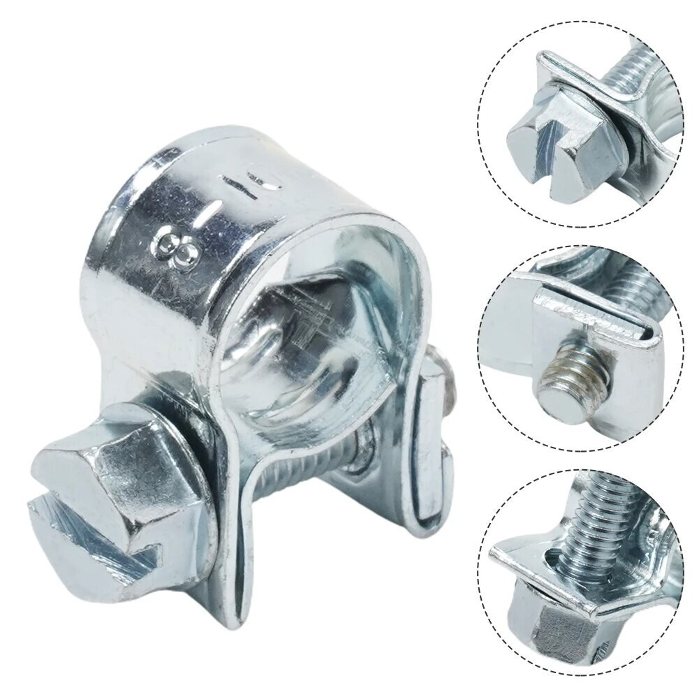 Fuel Injection Gas Line Clips 30Pcs 1/4" 5/16" 3/8" Hose Clamps Clip Pipe Clamp