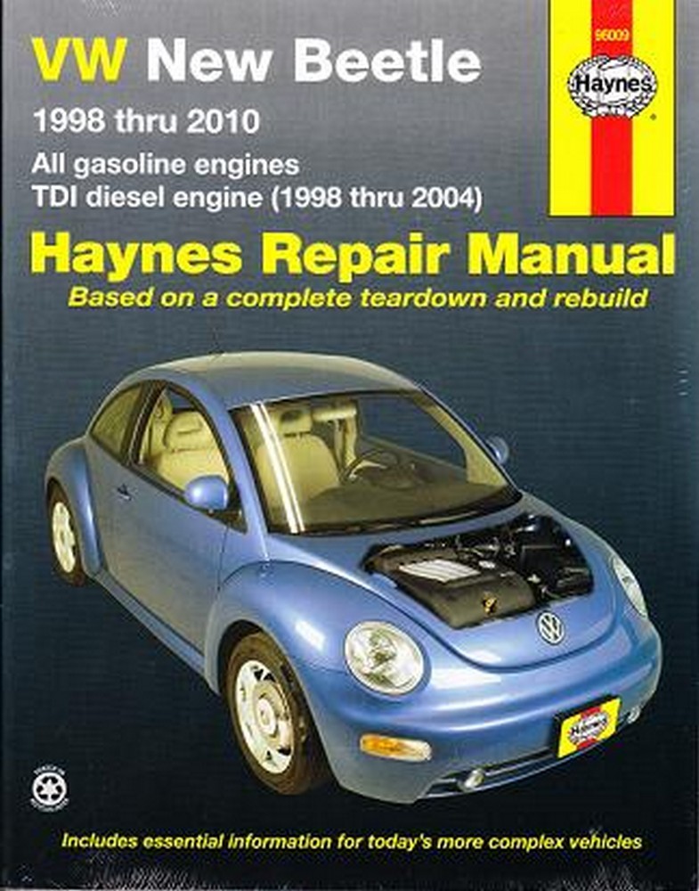 PRINTED BOOK 1998-2010 VW New Beetle 1.8L 1.9L 2.0L Repair Service Manual 29945