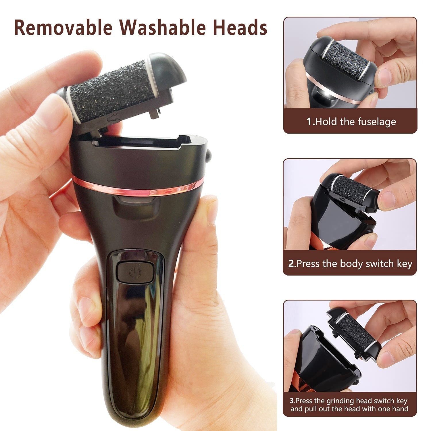 Professional Electric Foot Grinder File Callus Dead Skin Remover Pedicure Tool