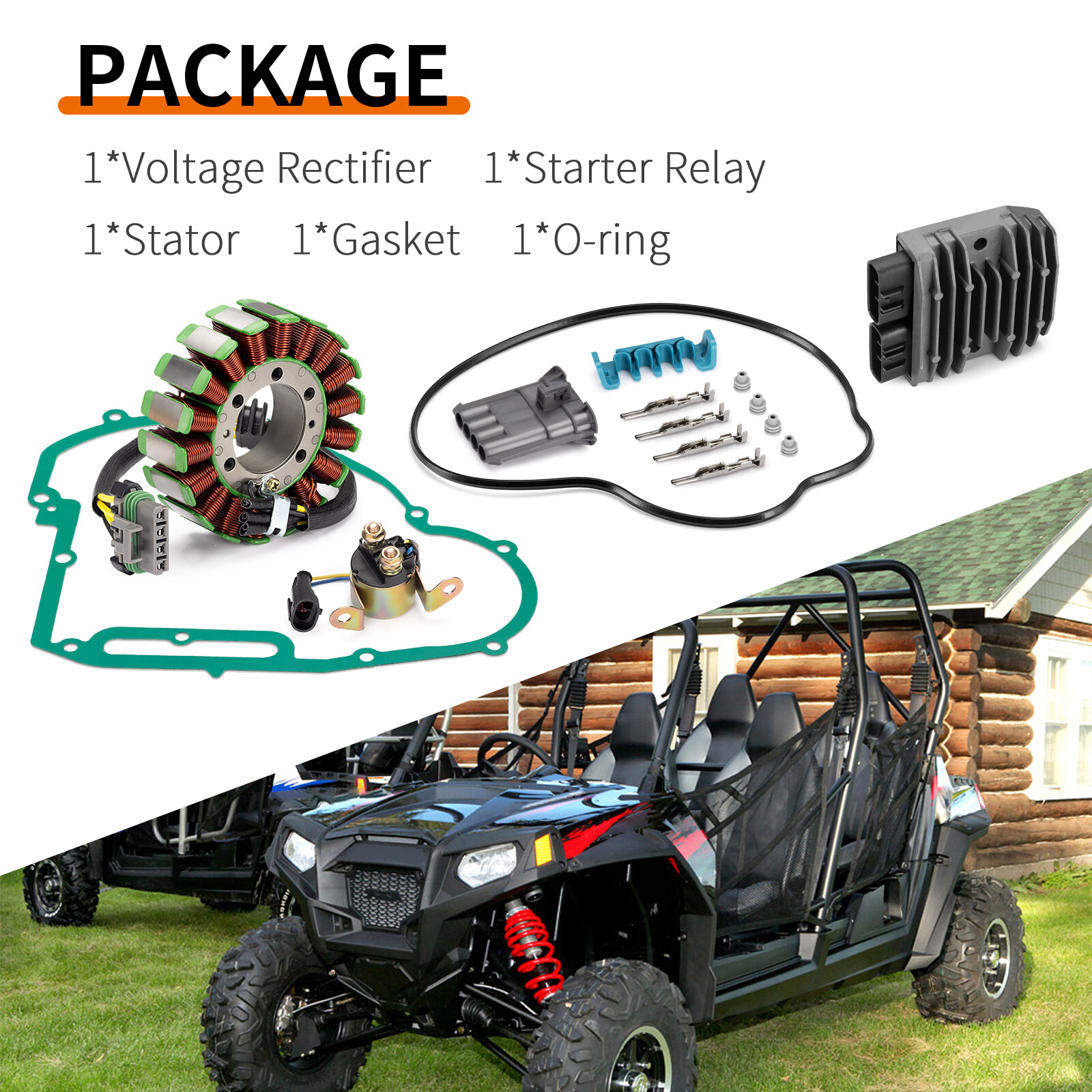 2011 2012-2017 for Polaris Ranger 800 Stator & Rectifier & Starter Relay Gasket