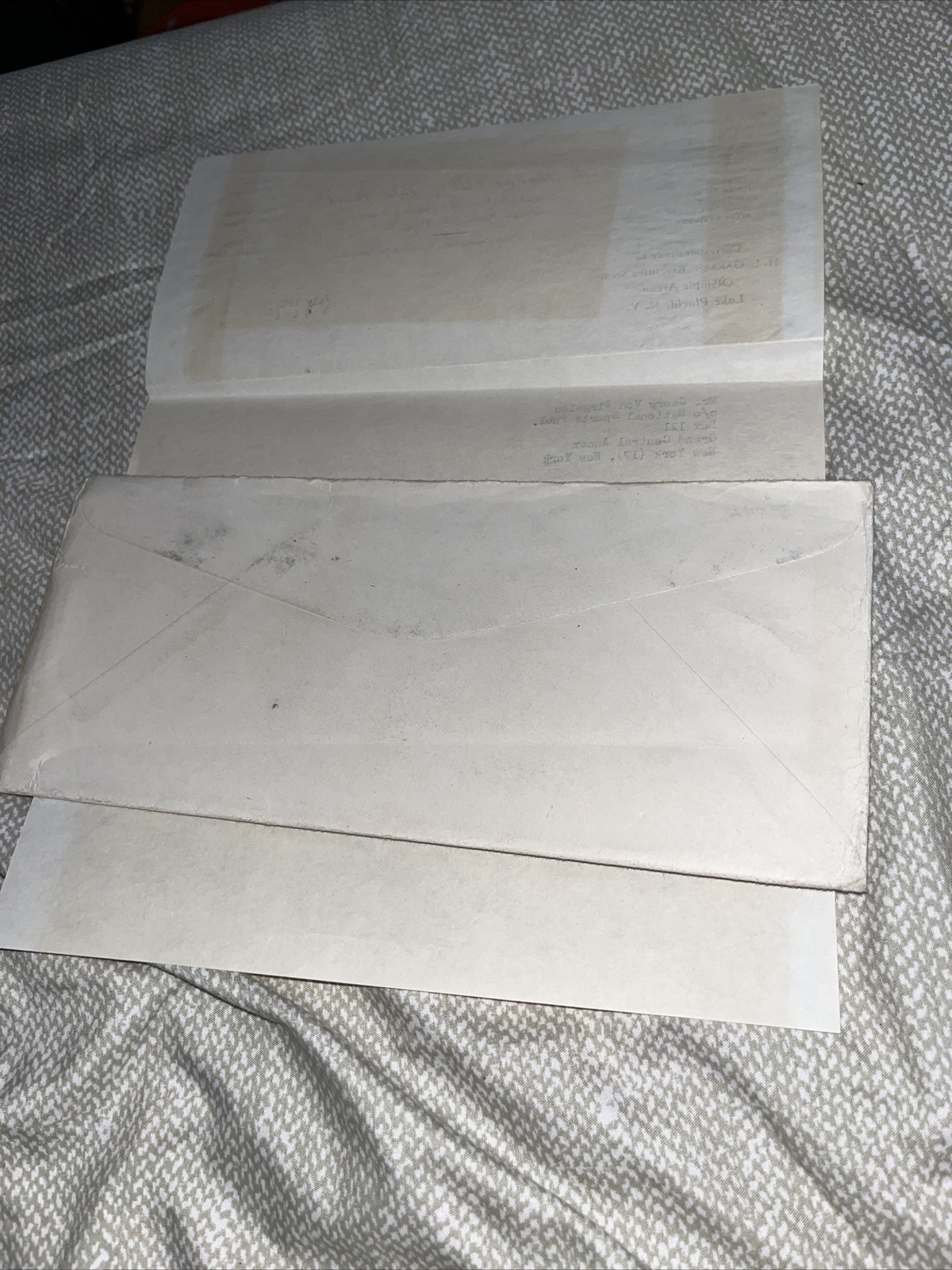 Vintage Rejection Letter to Ice Skating Champ from Skating Club of Lake Placid