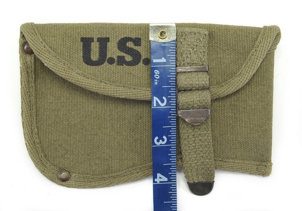 US WW2 Military Hatchet Ax cover OD marked "JT&L 1944"