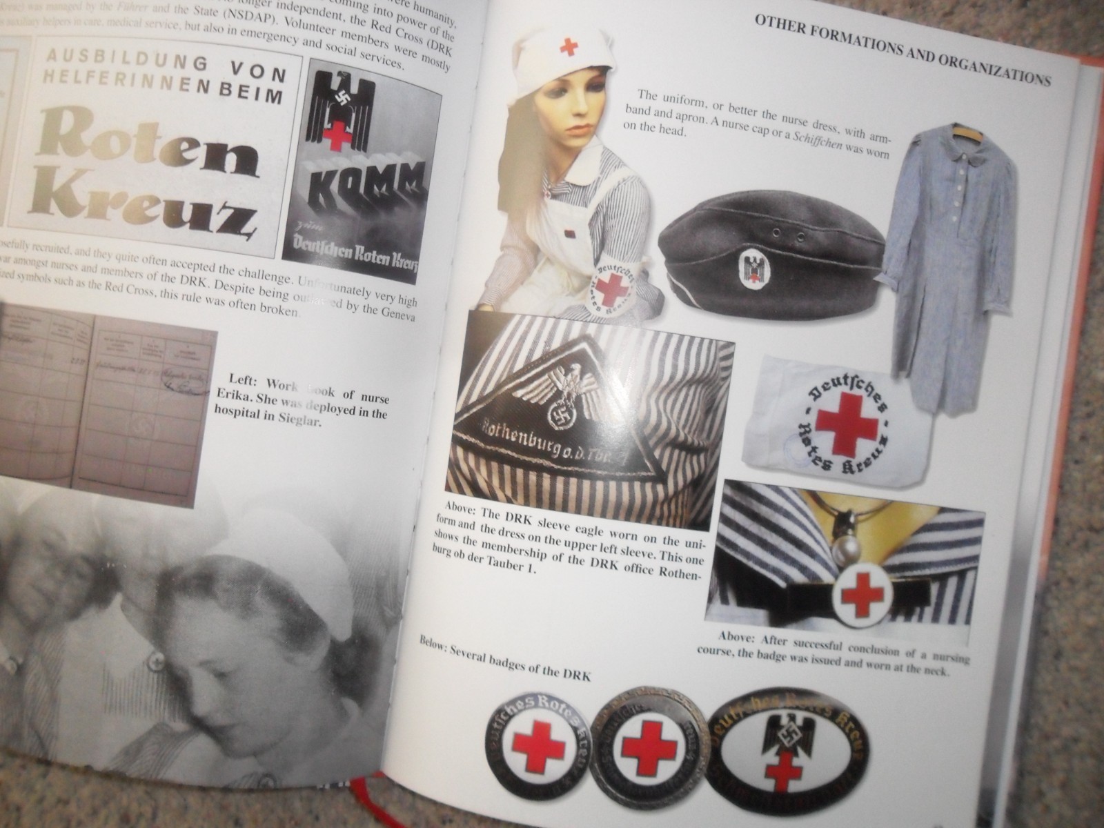 WWII German Women, Helferin Rot Kreuz womens organizations hard cover book.