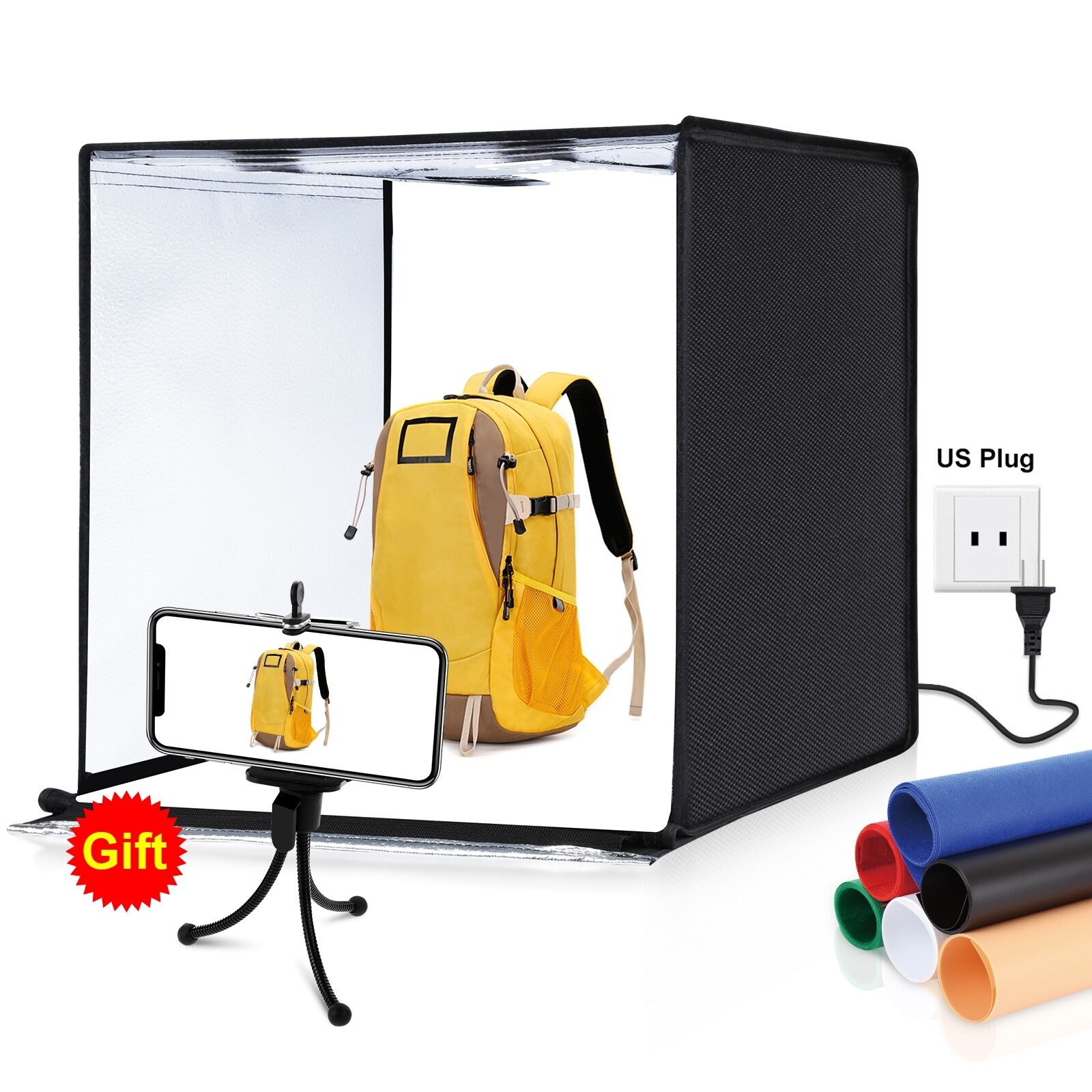 US PULUZ 60cm Photo Large LED Light Box Photography Studio Shooting Tent Box