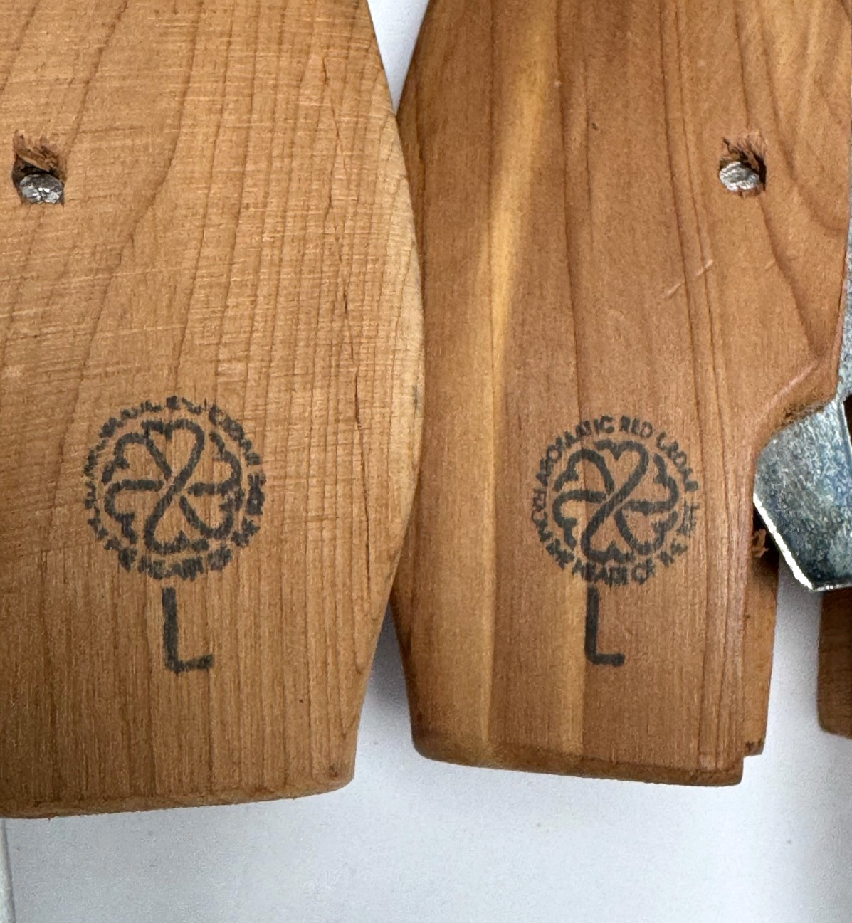 Aromatic Red Cedar Shoe Trees Mens Large Adjustable Split Toe Pair Made in USA