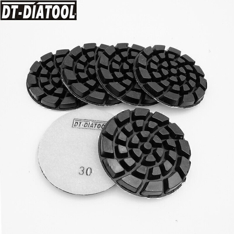 6pcs 4inch Diamond Polishing Pad Set Grinding Cement Floor Sanding Disc 100mm